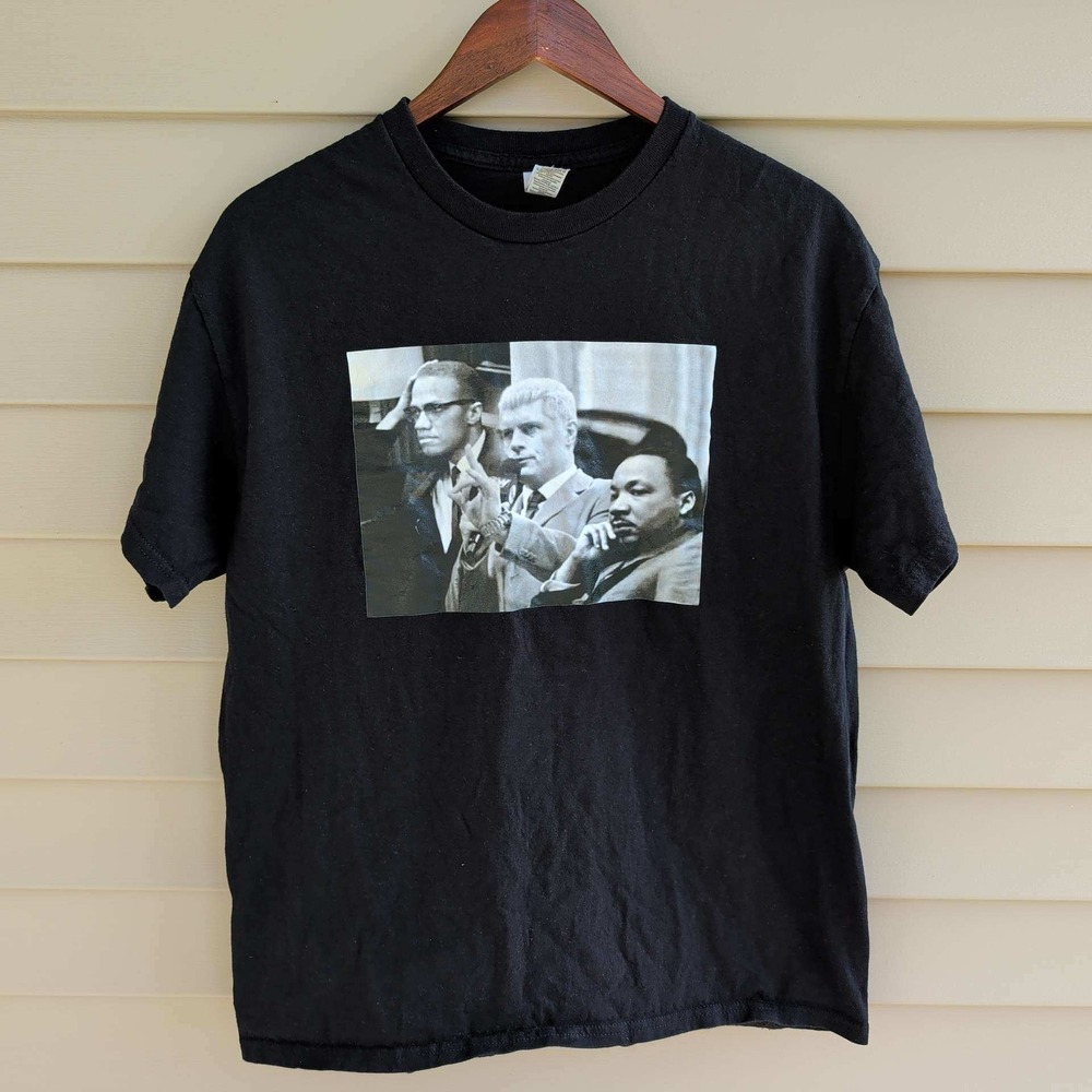 Gildan Meme Graphic Shirt Mens Large Black Cody Rhodes Malcolm X MLK Tee